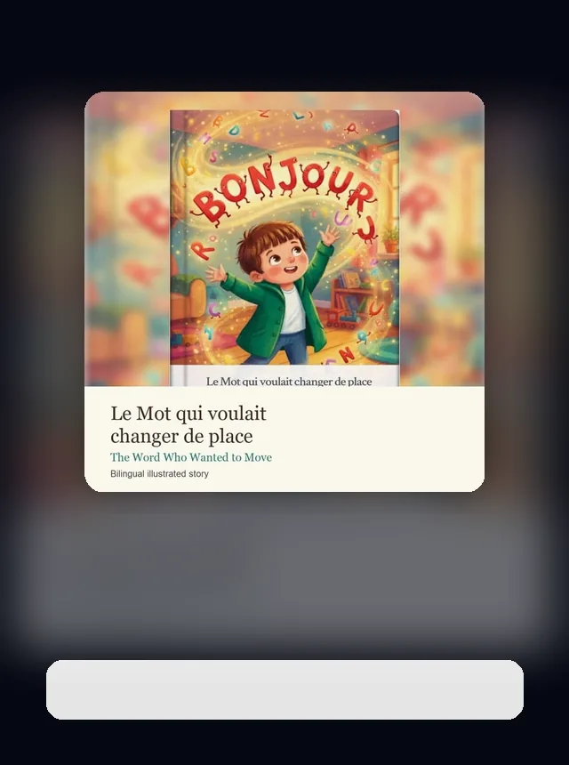Illustration de la fable Le Mot qui voulait Bouger
