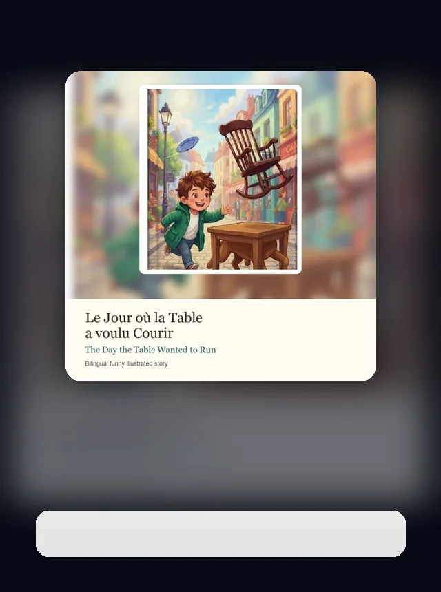 Illustration de la fable La Table qui voulait Courir